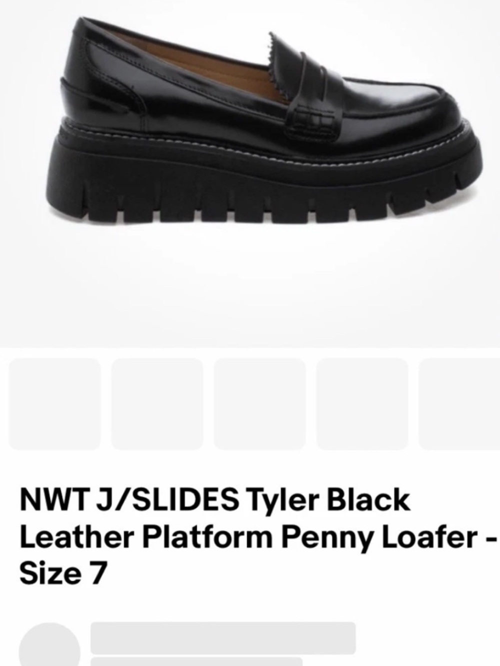J/SLIDES Black Patent Platform Penny Loafer